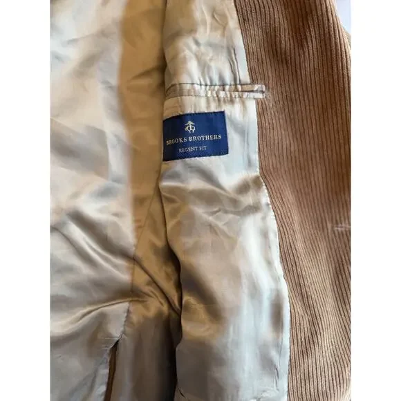 Brooks Brothers Regent Fit Men's 42R Tan Corduroy Sport Coat Blazer